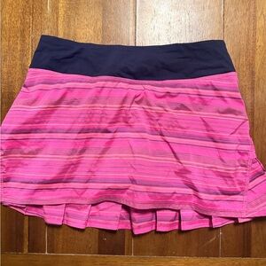 Lululemon Athletica Dark Blue and Pink Skirt